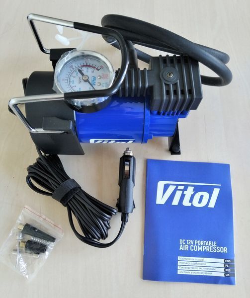 Автомобильный компрессор Vitol K&ndash;30, 37 л/мин, 150Вт, 8атм K-30 фото