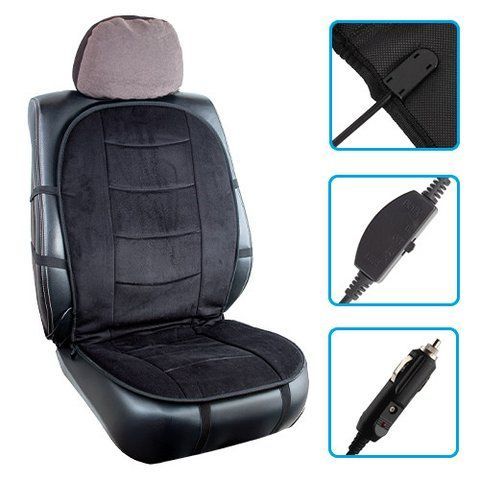 Накидка на сиденье авто с подогревом Vitol ZL018 BK 102x46 см 12В 3 режима нагрева ZL018 BK фото