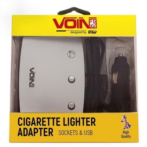 Разветвитель прикуривателя 3 выхода + 1USB 2,4A 12-24V VOIN SC-3005 SC-3005 фото