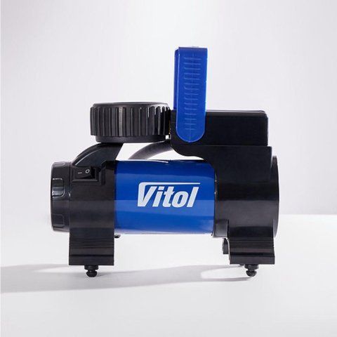 Компресор автомобільний ViTOL K-22 100 PSI, 14 А, 37 л/хв, цифровий манометр, ліхтар, автостоп K-22 фото