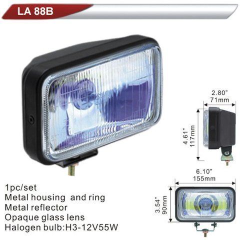 Фара протитуманна додаткова 12V 55W 155х90мм DLAA LA 88B-RY 1шт LA 88B-RY фото