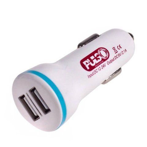 Автомобільний зарядний пристрій 2USB 12-24V 2,1A PULSO C-2023W C-2023W фото