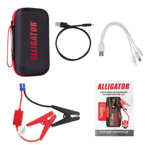 Пусковое устройство Alligator JS840 Jump Starter 400A/800A 16000mAh JS840 фото