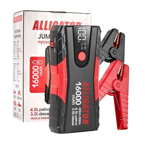 Пусковое устройство Alligator JS840 Jump Starter 400A/800A 16000mAh JS840 фото