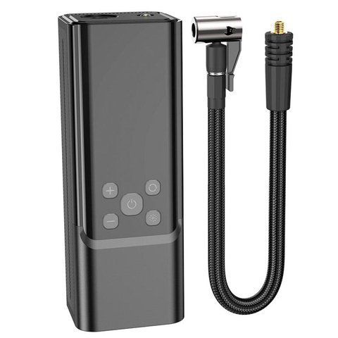 Компресор автомобільний HOCO ZP7 Maddy portable smart air pump 5000mAh Black акумуляторний (6942007614511) 6942007614511 фото