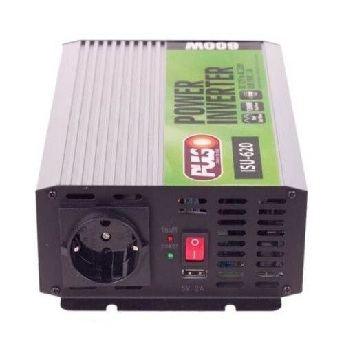 Преобразователь напряжения 12V-220V 600W USB-5VDC2.0A PULSO ISU-620 ISU-620 фото