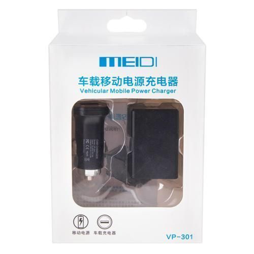 Автомобильное зарядное устройство 1USB 12-24V 2,4A + Power Bank 3.7V 2,1A MEIDI VP-301 MEIDI VP-301 фото