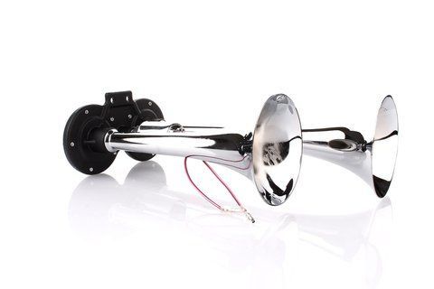 Сигнал повітряний 24v, 110 Дб, 2 дудки, 230/295 мм, хромована, ELEGANT 100 707 El 100 707 фото