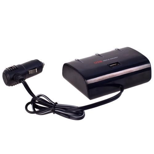 Удлинитель прикуривателя 3 выхода + 1USB 1А 12-24V VOIN SC-3073 SC-3073 фото
