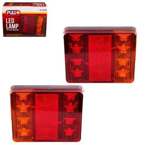 Ліхтарі задні додаткові універсальні 12V 8LED 120x95х23мм Pulso BL-64908 комплект 2шт BL-64908 фото