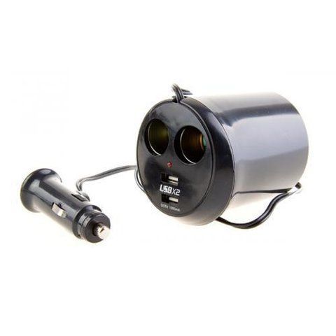 Подовжувач прикурювача 2 + 2USB 1A 12-24 V WF-0309 WF-0309 фото