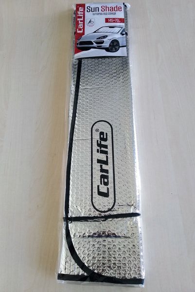 Солнцезащитная шторка для авто на лобовое окно CarLife SS145, размер 145х70см SS145 фото