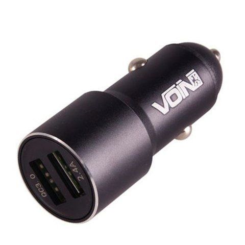 Автомобільний зарядний пристрій 30W 2USB QC3.0 12-24V VOIN C-30207Q C-30207Q фото