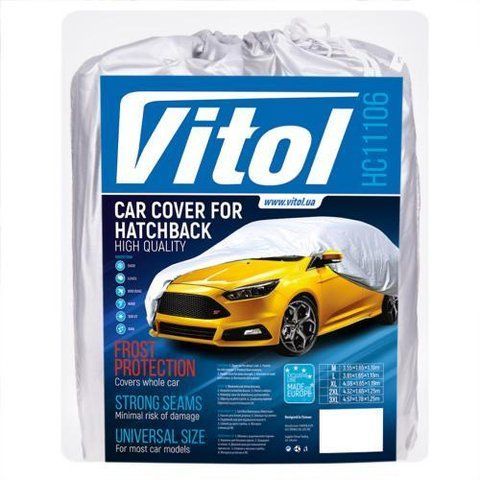 Тент на автомобиль хэтчбек / универсал 482х178х125 см Vitol HC11106 4XL Polyester HC11106 4XL фото